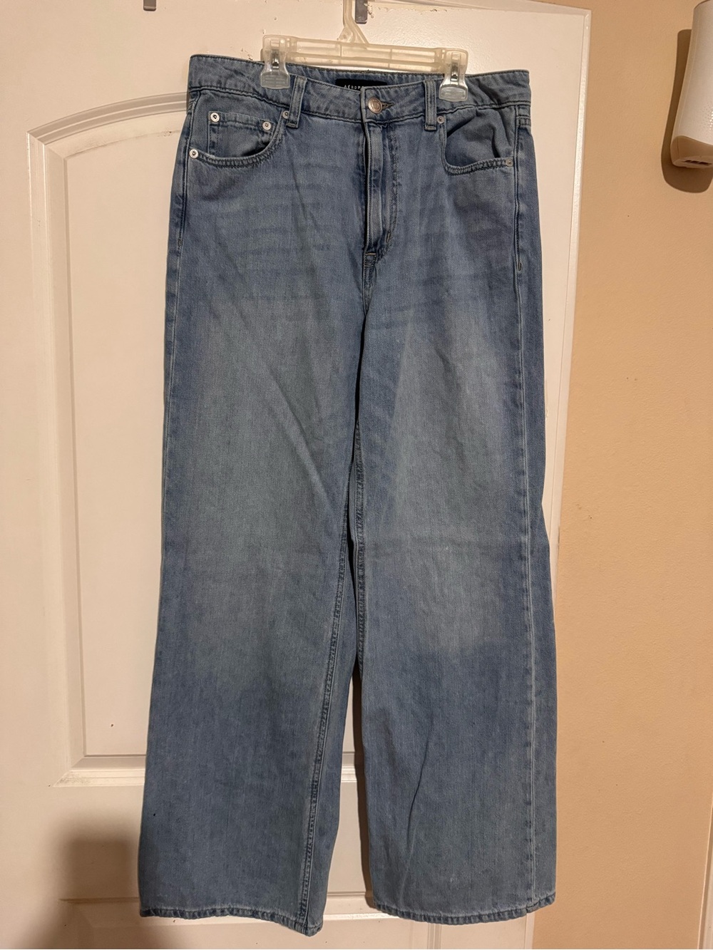 Aeropostale Light Blue Women's Wide-Leg Jeans